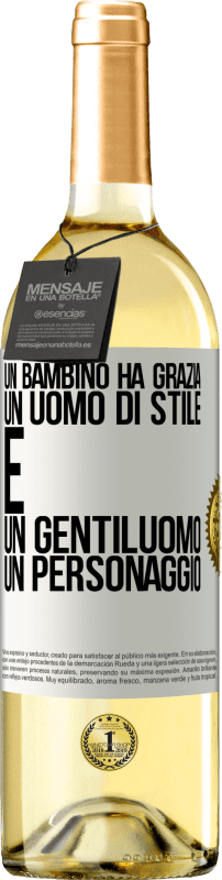 29,95 € | Vino bianco Edizione WHITE Un bambino ha grazia, un uomo di stile e un gentiluomo, un personaggio Etichetta Bianca. Etichetta personalizzabile Vino giovane Raccogliere 2025 Verdejo