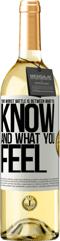 «Your worst battle is between what you know and what you feel» WHITE Edition