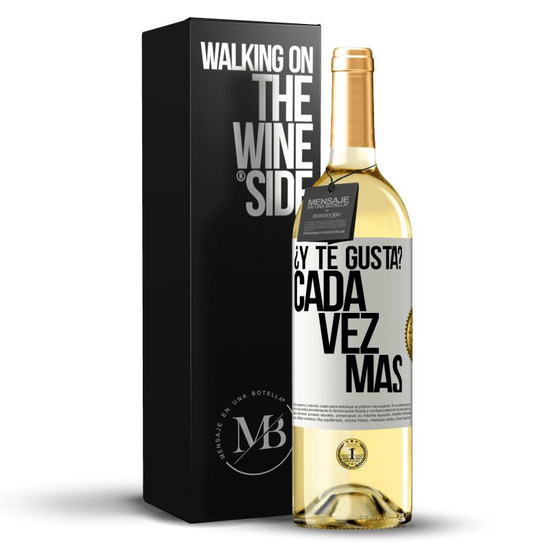 29,95 € Envío gratis | Vino Blanco Edición WHITE ¿Y te gusta? Cada vez más Etiqueta Blanca. Etiqueta personalizable Vino joven Cosecha 2023 Verdejo