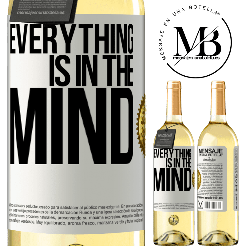 29,95 € Free Shipping | White Wine WHITE Edition Everything is in the mind White Label. Customizable label Young wine Harvest 2022 Verdejo