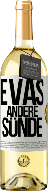 29,95 € | Weißwein WHITE Ausgabe Evas andere Sünde Weißes Etikett. Anpassbares Etikett Junger Wein Ernte 2024 Verdejo