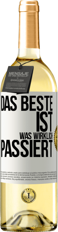 29,95 € | Weißwein WHITE Ausgabe Das Beste ist, was wirklich passiert Weißes Etikett. Anpassbares Etikett Junger Wein Ernte 2024 Verdejo