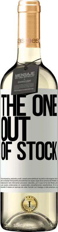 29,95 € Envoi gratuit | Vin blanc Édition WHITE The one out of stock Étiquette Blanche. Étiquette personnalisable Vin jeune Récolte 2025 Verdejo