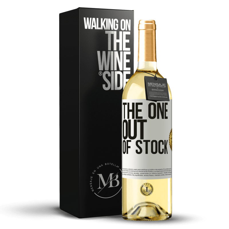 29,95 € Kostenloser Versand | Weißwein WHITE Ausgabe The one out of stock Weißes Etikett. Anpassbares Etikett Junger Wein Ernte 2025 Verdejo