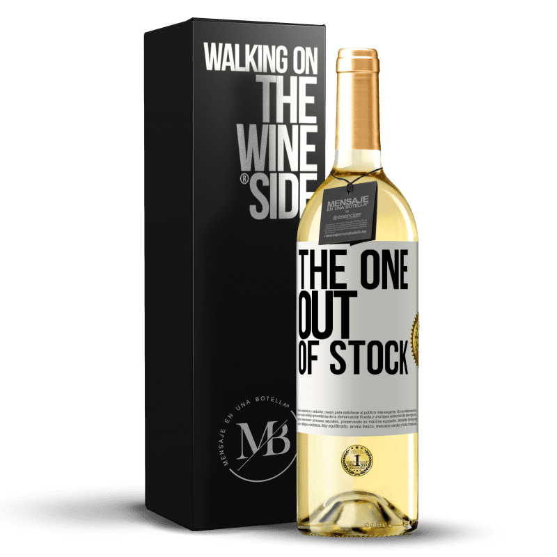 29,95 € Envio grátis | Vinho branco Edição WHITE The one out of stock Etiqueta Branca. Etiqueta personalizável Vinho jovem Colheita 2023 Verdejo
