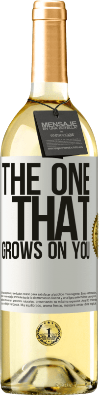 29,95 € | Vino Blanco Edición WHITE The one that grows on you Etiqueta Blanca. Etiqueta personalizable Vino joven Cosecha 2024 Verdejo