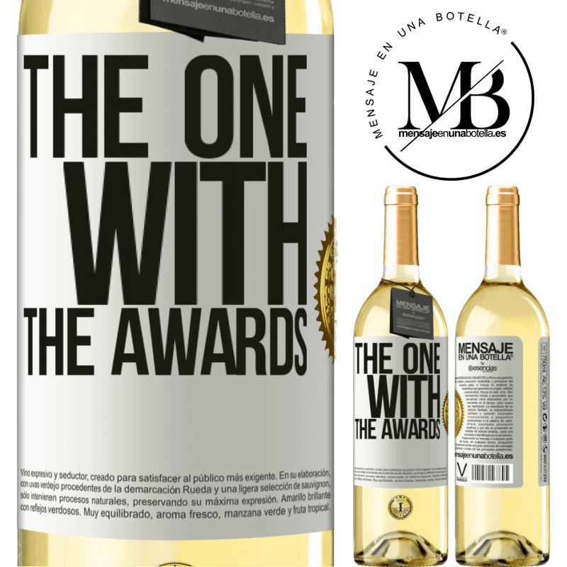 29,95 € Envoi gratuit | Vin blanc Édition WHITE The one with the awards Étiquette Blanche. Étiquette personnalisable Vin jeune Récolte 2022 Verdejo