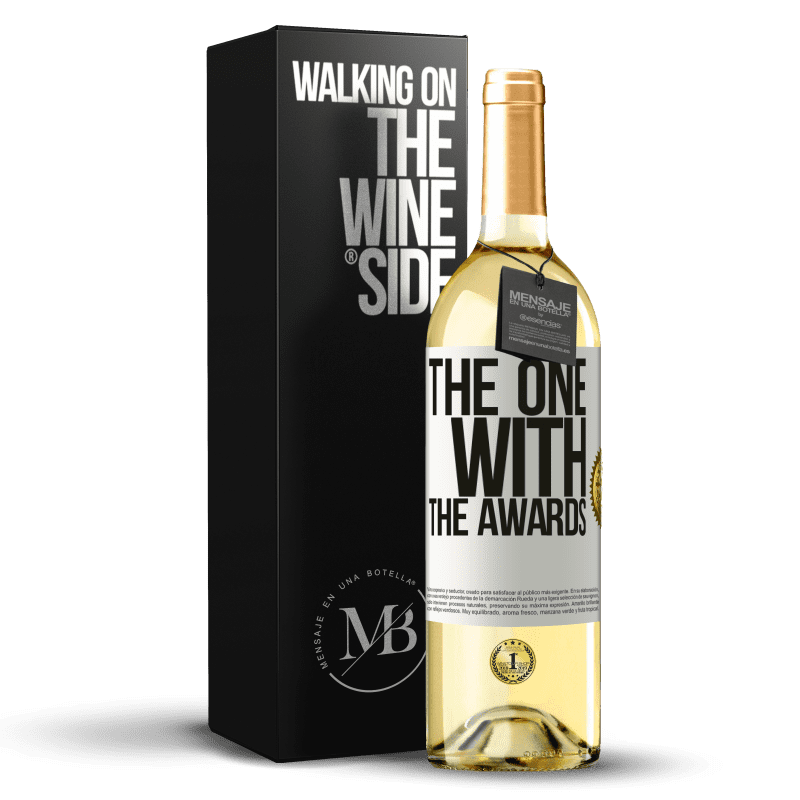 29,95 € Kostenloser Versand | Weißwein WHITE Ausgabe The one with the awards Weißes Etikett. Anpassbares Etikett Junger Wein Ernte 2024 Verdejo