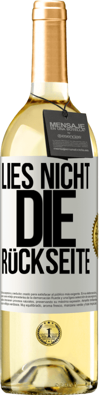 29,95 € | Weißwein WHITE Ausgabe Lies nicht die Rückseite Weißes Etikett. Anpassbares Etikett Junger Wein Ernte 2025 Verdejo