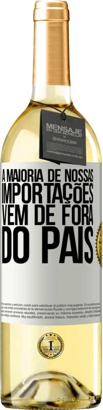 29,95 € | Vinho branco Edição WHITE A maioria de nossas importações vem de fora do país Etiqueta Branca. Etiqueta personalizável Vinho jovem Colheita 2025 Verdejo