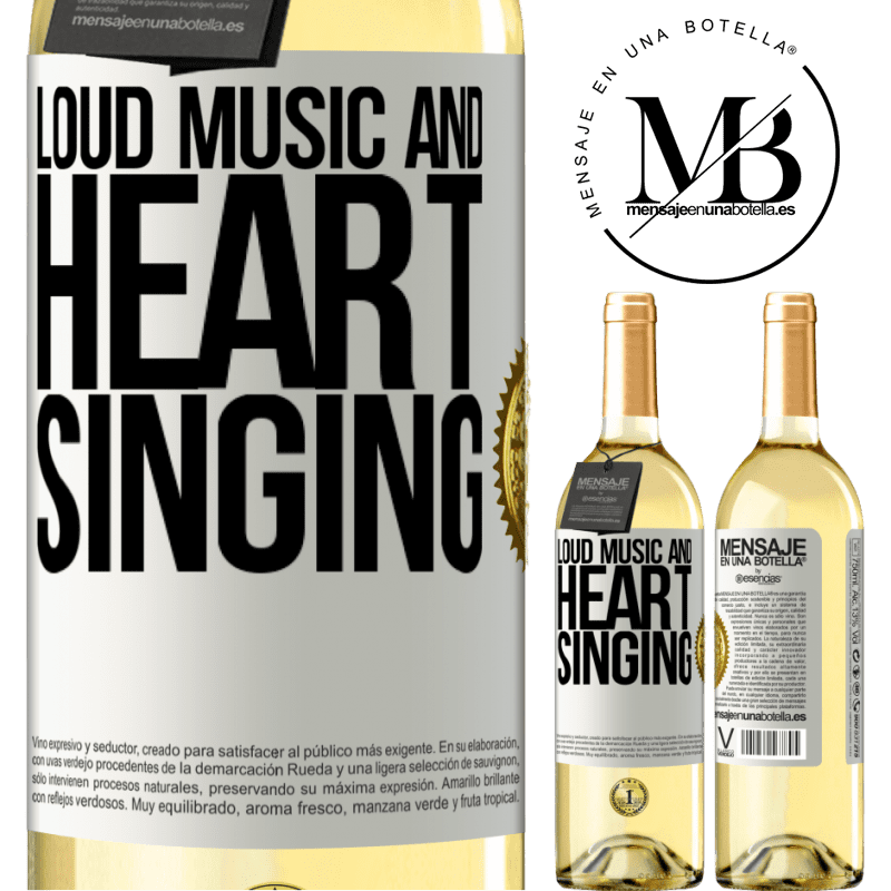 29,95 € Free Shipping | White Wine WHITE Edition The loud music and the heart singing White Label. Customizable label Young wine Harvest 2023 Verdejo