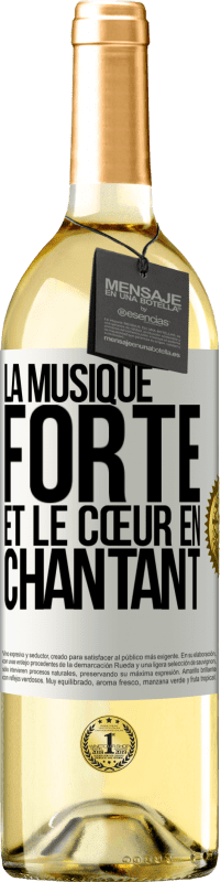 29,95 € | Vin blanc Édition WHITE La musique forte et le cœur en chantant Étiquette Blanche. Étiquette personnalisable Vin jeune Récolte 2024 Verdejo