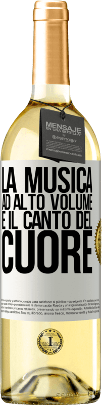 29,95 € | Vino bianco Edizione WHITE La musica ad alto volume e il canto del cuore Etichetta Bianca. Etichetta personalizzabile Vino giovane Raccogliere 2023 Verdejo