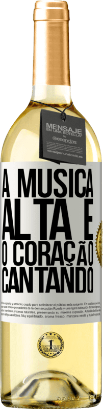 29,95 € | Vinho branco Edição WHITE A música alta e o coração cantando Etiqueta Branca. Etiqueta personalizável Vinho jovem Colheita 2024 Verdejo