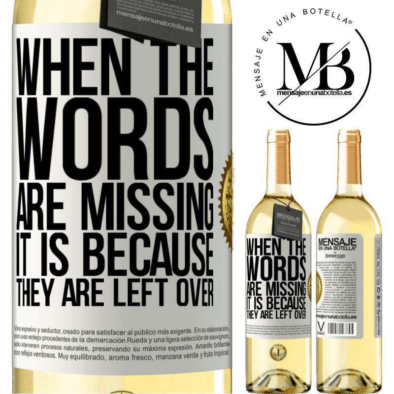 29,95 € Free Shipping | White Wine WHITE Edition When the words are missing, it is because they are left over White Label. Customizable label Young wine Harvest 2023 Verdejo