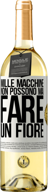 29,95 € | Vino bianco Edizione WHITE Mille macchine non possono mai fare un fiore Etichetta Bianca. Etichetta personalizzabile Vino giovane Raccogliere 2024 Verdejo