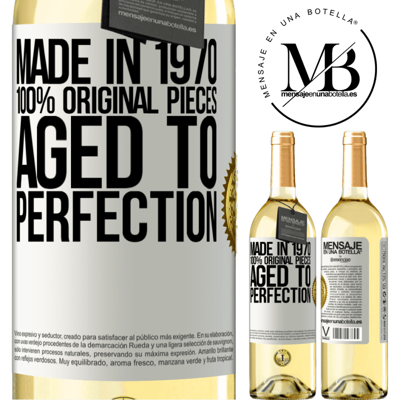 29,95 € Free Shipping | White Wine WHITE Edition Made in 1970, 100% original pieces. Aged to perfection White Label. Customizable label Young wine Harvest 2022 Verdejo