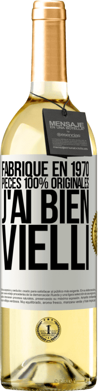29,95 € | Vin blanc Édition WHITE Fabriqué en 1970, pièces 100% originales. J'ai bien vielli Étiquette Blanche. Étiquette personnalisable Vin jeune Récolte 2023 Verdejo