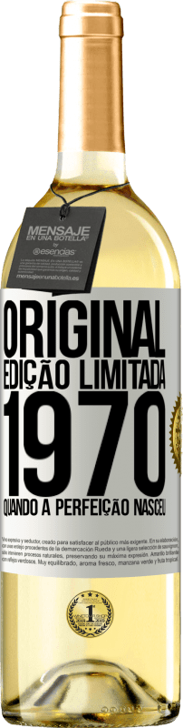 29,95 € | Vinho branco Edição WHITE Original. Edição limitada. 1970. Quando a perfeição nasceu Etiqueta Branca. Etiqueta personalizável Vinho jovem Colheita 2024 Verdejo