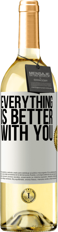 29,95 € Free Shipping | White Wine WHITE Edition Everything is better with you White Label. Customizable label Young wine Harvest 2024 Verdejo