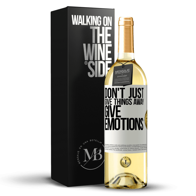 29,95 € Бесплатная доставка | Белое вино Издание WHITE Не просто отдавать вещи, дарить эмоции Белая этикетка. Настраиваемая этикетка Молодое вино Урожай 2023 Verdejo