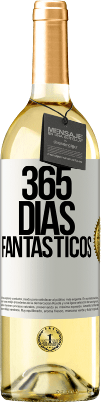 29,95 € | Vinho branco Edição WHITE 365 dias fantásticos Etiqueta Branca. Etiqueta personalizável Vinho jovem Colheita 2024 Verdejo