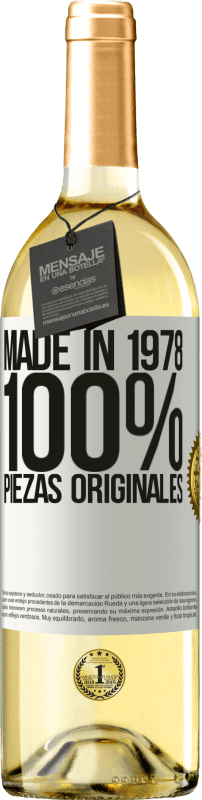 29,95 € | Vino Blanco Edición WHITE Made in 1978. 100% piezas originales Etiqueta Blanca. Etiqueta personalizable Vino joven Cosecha 2023 Verdejo