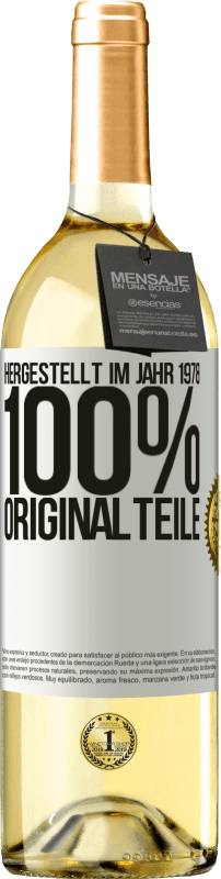 29,95 € | Weißwein WHITE Ausgabe Hergestellt im Jahr 1978. 100% Originalteile Weißes Etikett. Anpassbares Etikett Junger Wein Ernte 2023 Verdejo