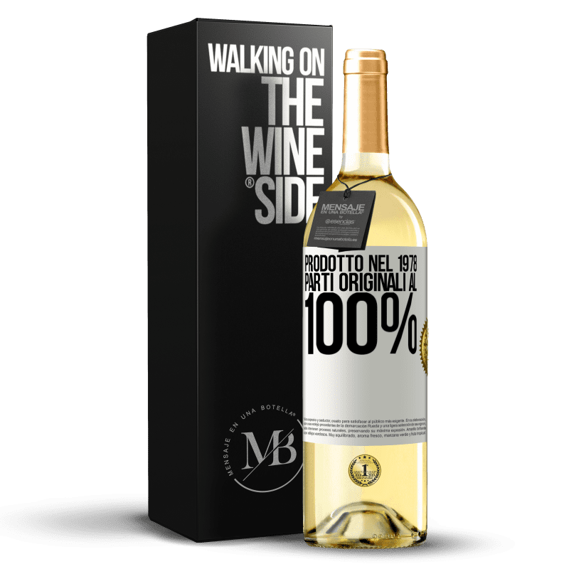 29,95 € Spedizione Gratuita | Vino bianco Edizione WHITE Prodotto nel 1978. Parti originali al 100% Etichetta Bianca. Etichetta personalizzabile Vino giovane Raccogliere 2024 Verdejo