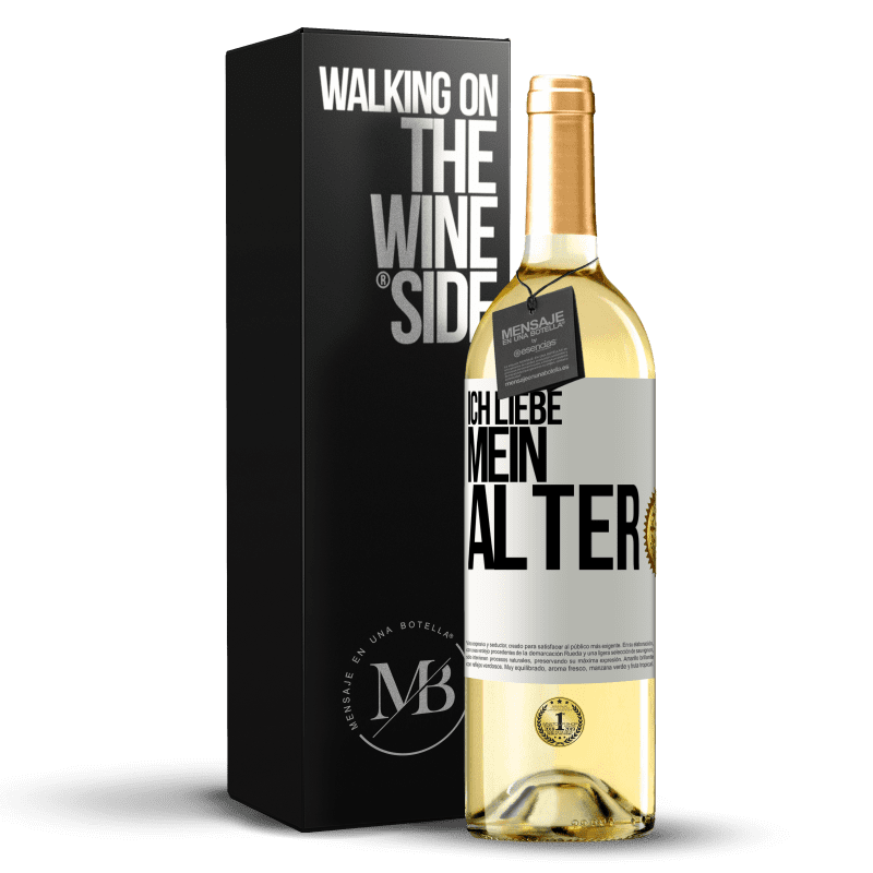 29,95 € Kostenloser Versand | Weißwein WHITE Ausgabe Ich liebe mein Alter Weißes Etikett. Anpassbares Etikett Junger Wein Ernte 2023 Verdejo