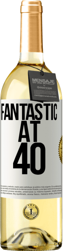 29,95 € | White Wine WHITE Edition Fantastic at 40 White Label. Customizable label Young wine Harvest 2024 Verdejo