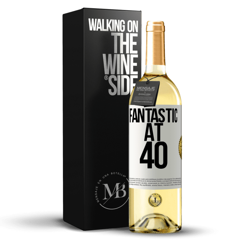 29,95 € 送料無料 | 白ワイン WHITEエディション 40で素晴らしい ホワイトラベル. カスタマイズ可能なラベル 若いワイン 収穫 2023 Verdejo