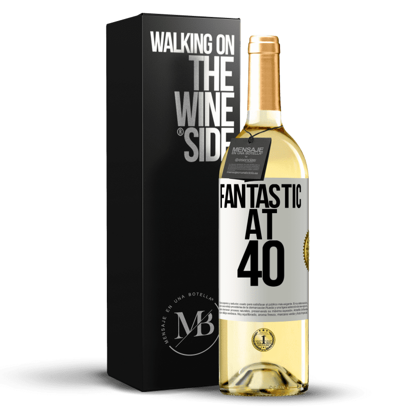 29,95 € Free Shipping | White Wine WHITE Edition Fantastic at 40 White Label. Customizable label Young wine Harvest 2024 Verdejo