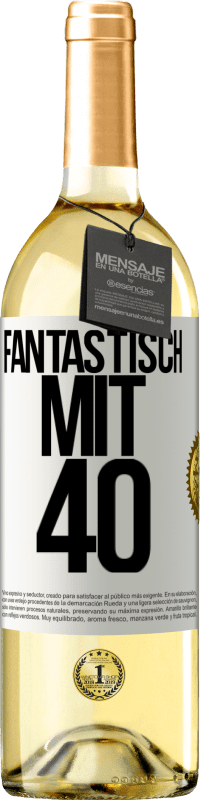 29,95 € | Weißwein WHITE Ausgabe Fantastisch mit 40 Weißes Etikett. Anpassbares Etikett Junger Wein Ernte 2023 Verdejo