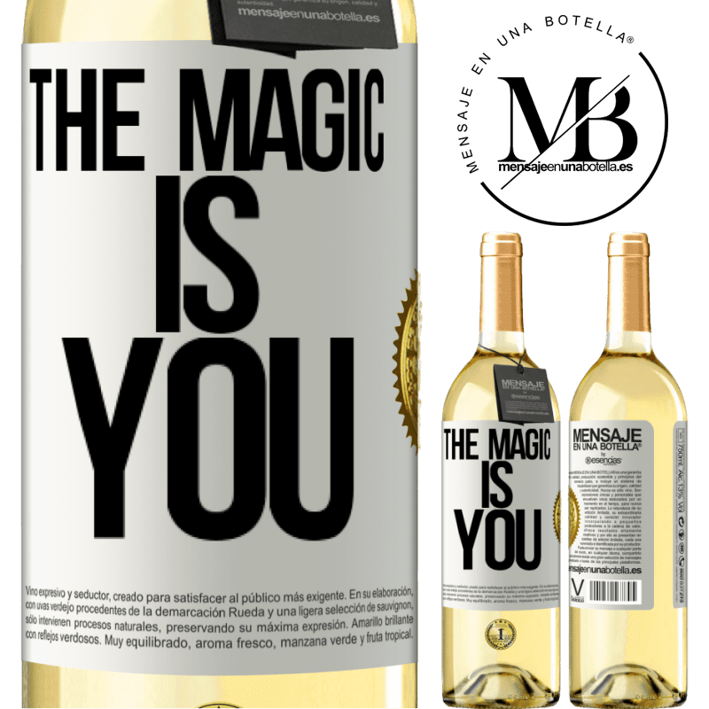 29,95 € Free Shipping | White Wine WHITE Edition The magic is you White Label. Customizable label Young wine Harvest 2022 Verdejo