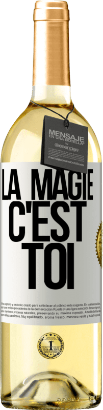 29,95 € | Vin blanc Édition WHITE La magie c'est toi Étiquette Blanche. Étiquette personnalisable Vin jeune Récolte 2023 Verdejo