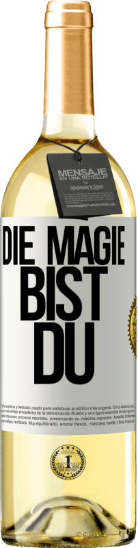 29,95 € | Weißwein WHITE Ausgabe Die Magie bist du Weißes Etikett. Anpassbares Etikett Junger Wein Ernte 2023 Verdejo