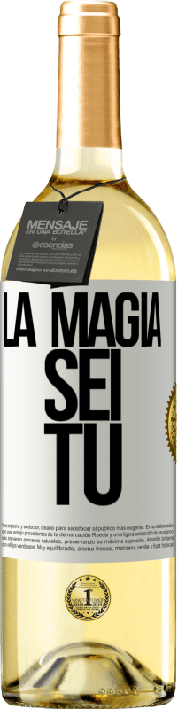 29,95 € | Vino bianco Edizione WHITE La magia sei tu Etichetta Bianca. Etichetta personalizzabile Vino giovane Raccogliere 2023 Verdejo