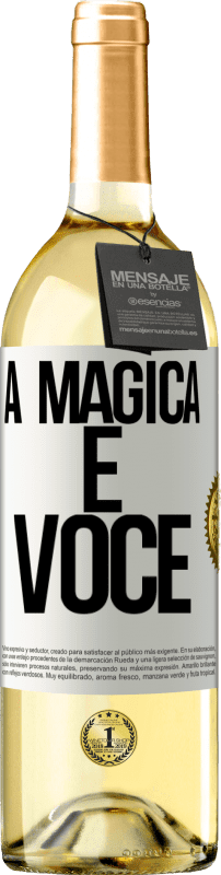 29,95 € | Vinho branco Edição WHITE A mágica é você Etiqueta Branca. Etiqueta personalizável Vinho jovem Colheita 2025 Verdejo