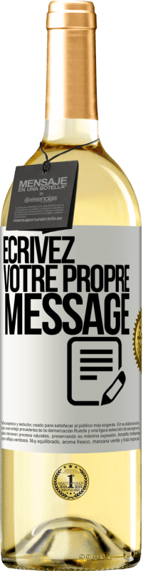 29,95 € | Vin blanc Édition WHITE Écrivez votre propre message Étiquette Blanche. Étiquette personnalisable Vin jeune Récolte 2023 Verdejo