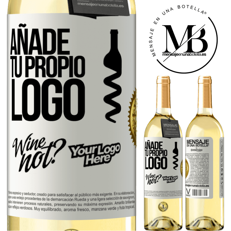 29,95 € Envío gratis | Vino Blanco Edición WHITE Añade tu propio logo Etiqueta Blanca. Etiqueta personalizable Vino joven Cosecha 2024 Verdejo