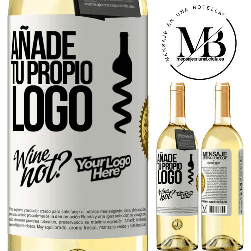 29,95 € Envío gratis | Vino Blanco Edición WHITE Añade tu propio logo Etiqueta Blanca. Etiqueta personalizable Vino joven Cosecha 2025 Verdejo