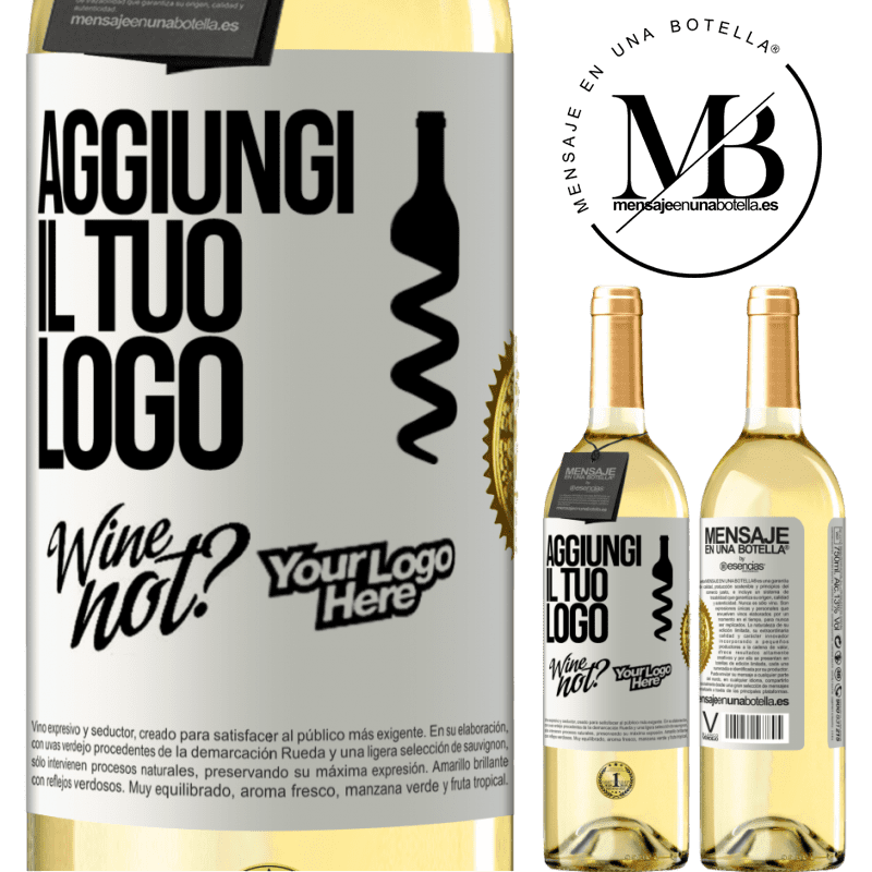 29,95 € Spedizione Gratuita | Vino bianco Edizione WHITE Aggiungi il tuo logo Etichetta Bianca. Etichetta personalizzabile Vino giovane Raccogliere 2024 Verdejo