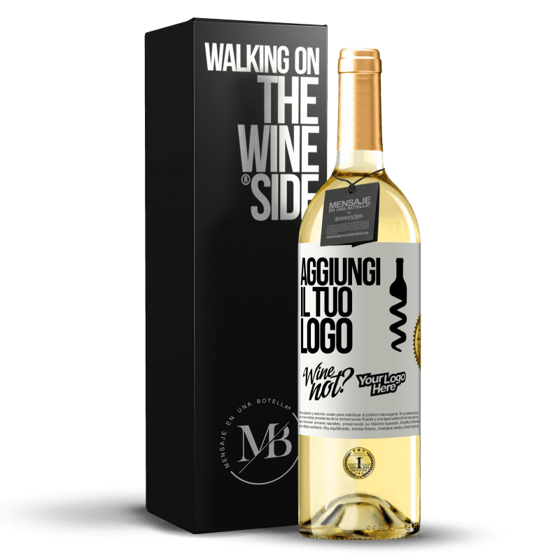 29,95 € Spedizione Gratuita | Vino bianco Edizione WHITE Aggiungi il tuo logo Etichetta Bianca. Etichetta personalizzabile Vino giovane Raccogliere 2025 Verdejo