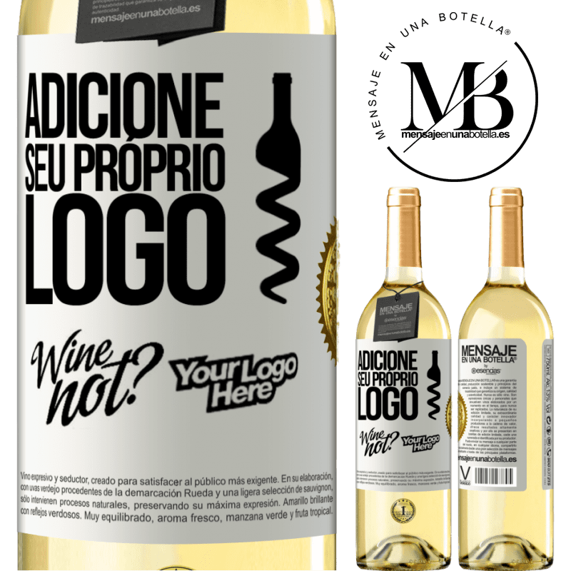 29,95 € Envio grátis | Vinho branco Edição WHITE Adicione seu próprio logo Etiqueta Branca. Etiqueta personalizável Vinho jovem Colheita 2024 Verdejo