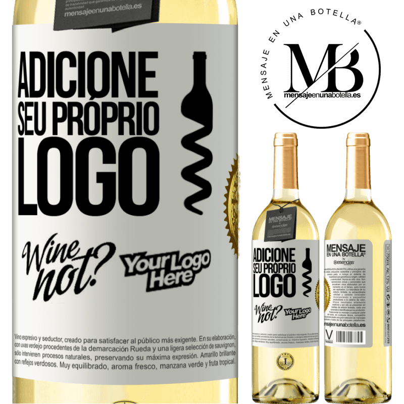 29,95 € Envio grátis | Vinho branco Edição WHITE Adicione seu próprio logo Etiqueta Branca. Etiqueta personalizável Vinho jovem Colheita 2025 Verdejo