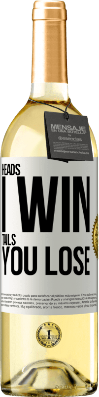 29,95 € | White Wine WHITE Edition Heads I win, tails you lose White Label. Customizable label Young wine Harvest 2023 Verdejo