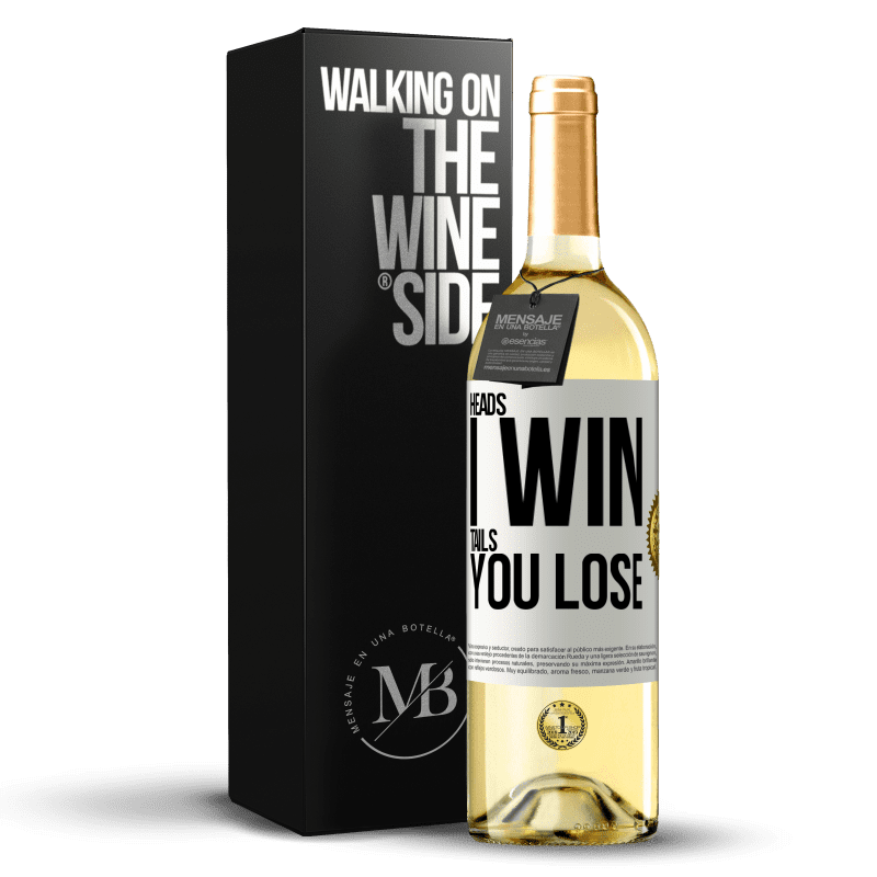 29,95 € 送料無料 | 白ワイン WHITEエディション 私が勝つ頭、あなたが失う尾 ホワイトラベル. カスタマイズ可能なラベル 若いワイン 収穫 2023 Verdejo