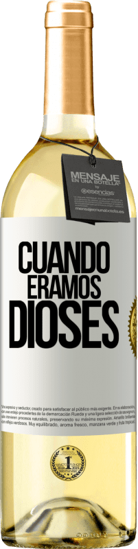 Envío gratis | Vino Blanco Edición WHITE Cuando éramos dioses Etiqueta Blanca. Etiqueta personalizable Vino joven Cosecha 2023 Verdejo