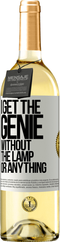 29,95 € Free Shipping | White Wine WHITE Edition I get the genie without the lamp or anything White Label. Customizable label Young wine Harvest 2023 Verdejo